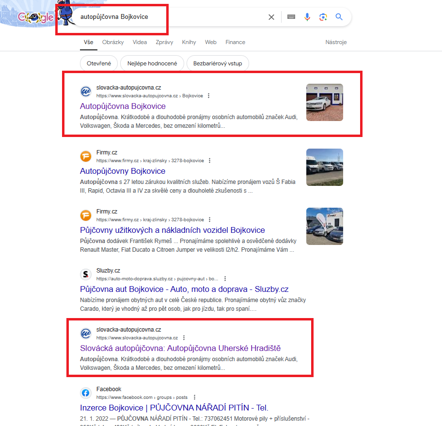 Autopujcovna Bojkovice